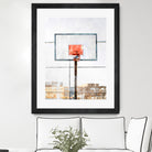 Air Jordan Attached To Basketball Hoop by Wazir Rohiman on GIANT ART - red digital painting