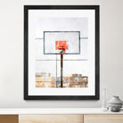 Air Jordan Attached To Basketball Hoop by Wazir Rohiman on GIANT ART - red digital painting