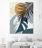 Monstera Abstract #2 #tropical #decor #art by Anita & Bella Jantz on GIANT ART - blue digital drawing