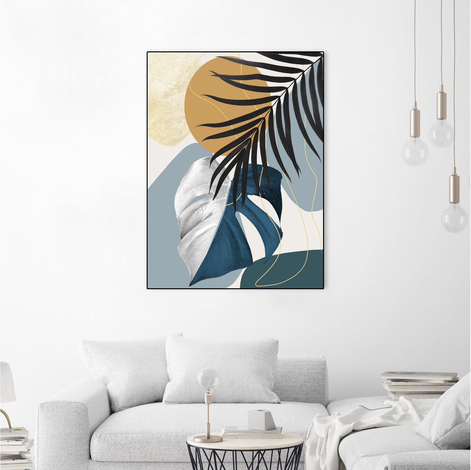 Monstera Abstract #2 #tropical #decor #art by Anita & Bella Jantz on GIANT ART - blue digital drawing