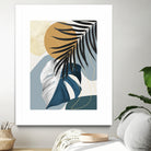 Monstera Abstract #2 #tropical #decor #art by Anita & Bella Jantz on GIANT ART - blue digital drawing