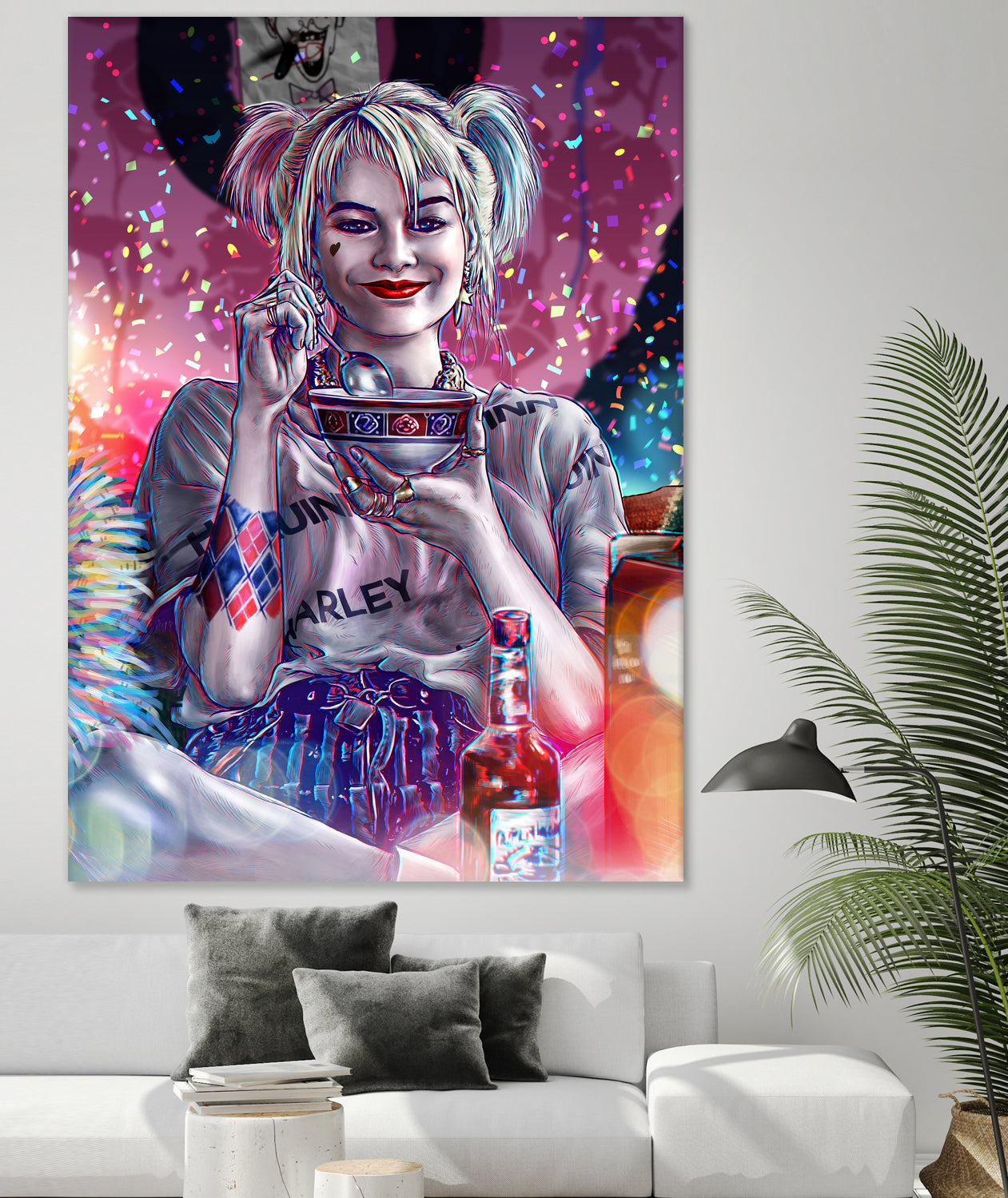 Chillin with Harley by Arcadia Wiryawan on GIANT ART - pink digital painting