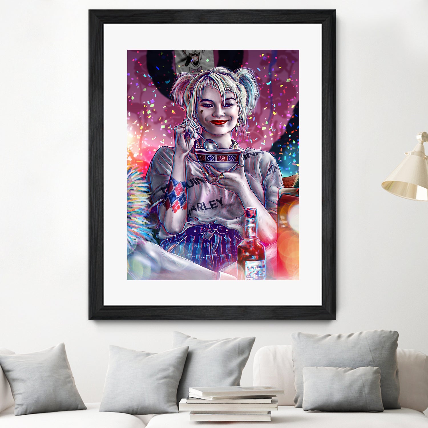 Chillin with Harley by Arcadia Wiryawan on GIANT ART - pink digital painting