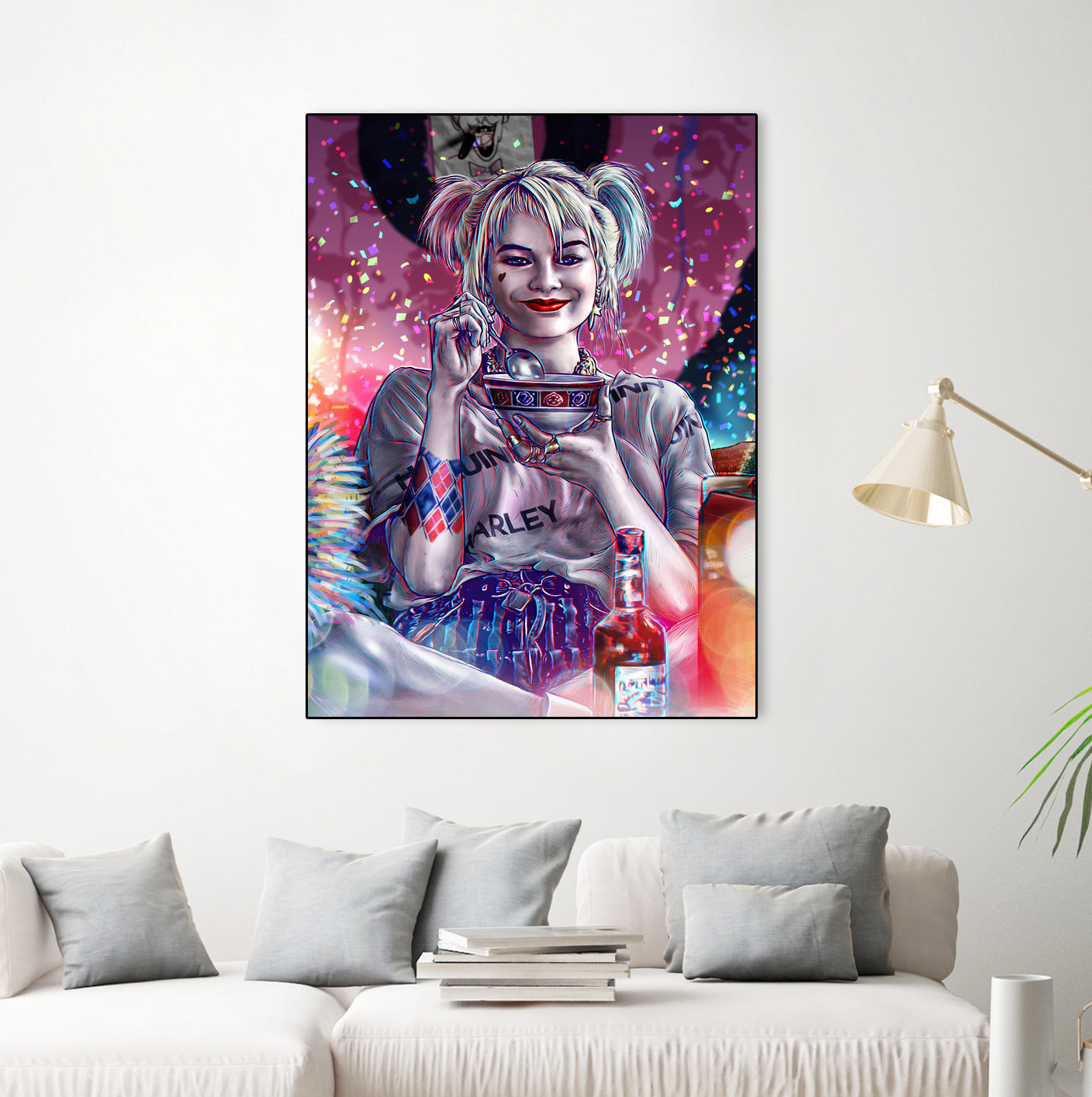 Chillin with Harley by Arcadia Wiryawan on GIANT ART - pink digital painting