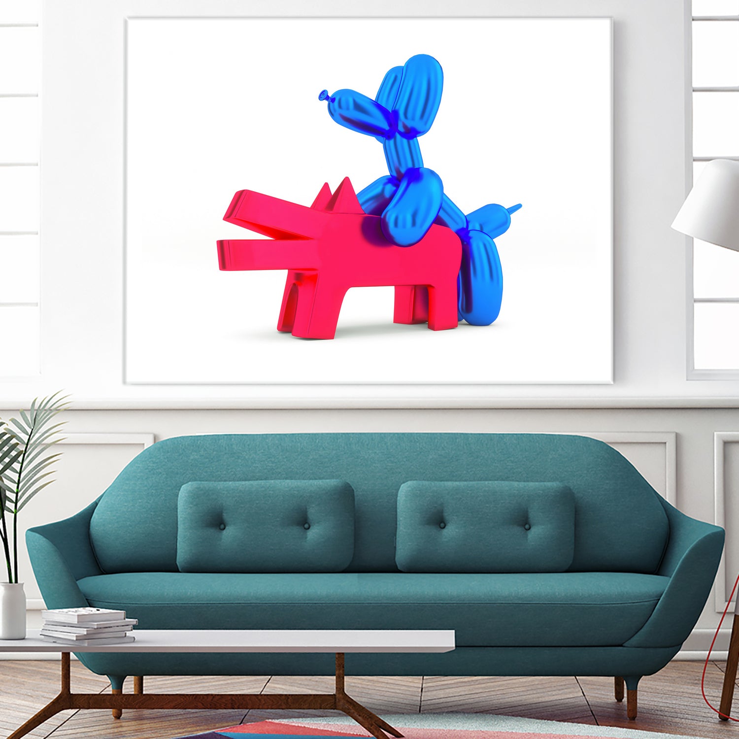 when balloon dog meets keith haring dog by Michael Benisty on GIANT ART - white digital drawing