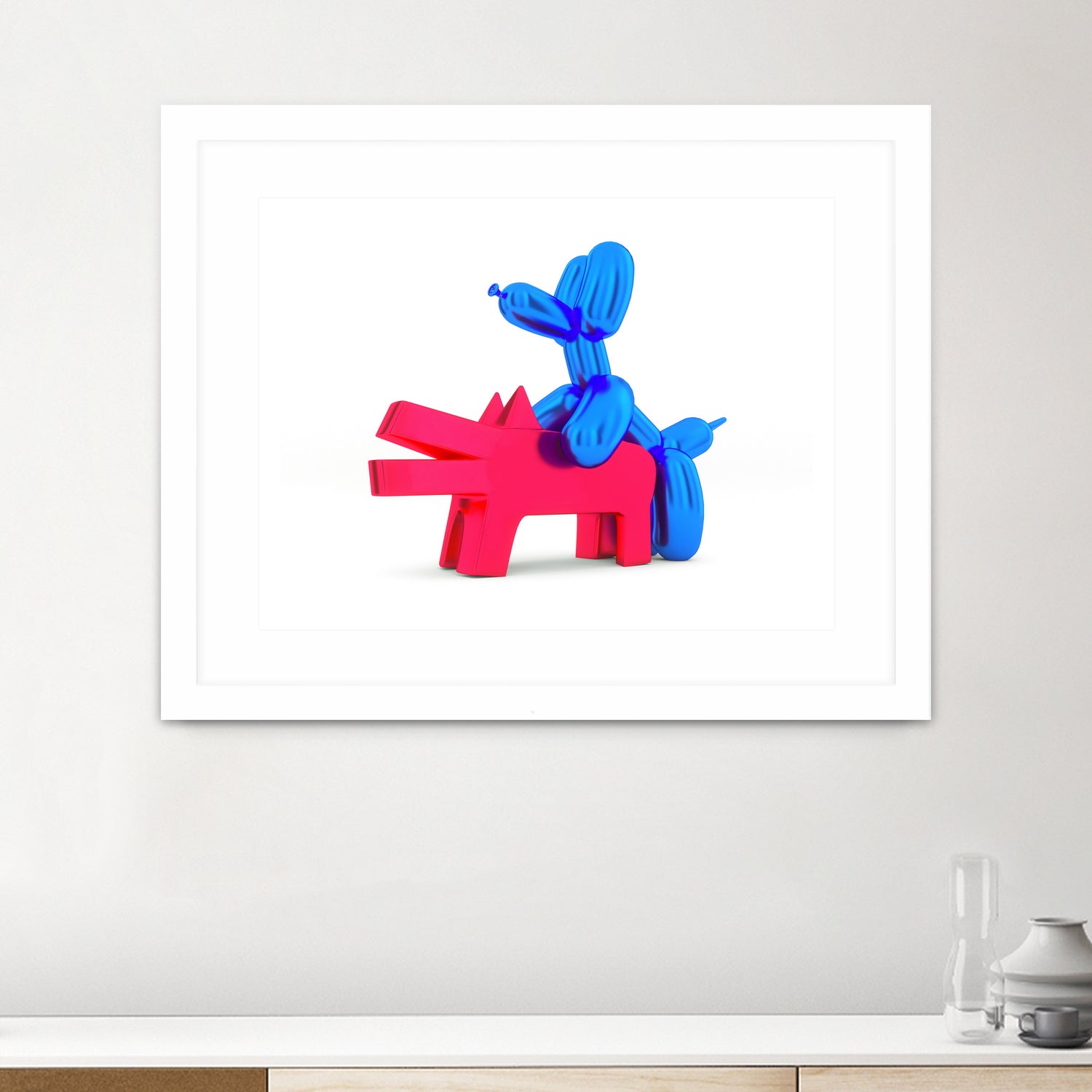 when balloon dog meets keith haring dog by Michael Benisty on GIANT ART - white digital drawing