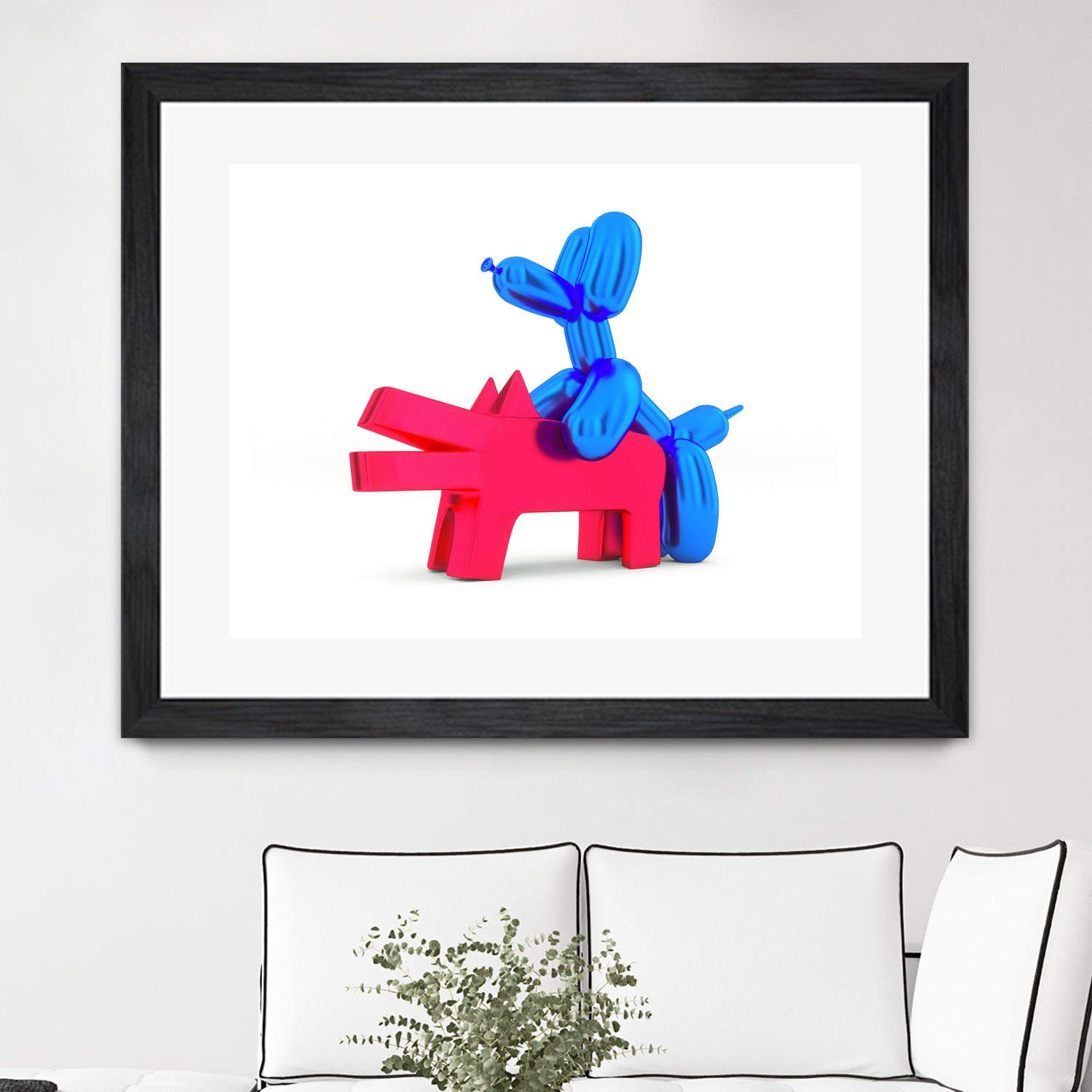 when balloon dog meets keith haring dog by Michael Benisty on GIANT ART - white digital drawing