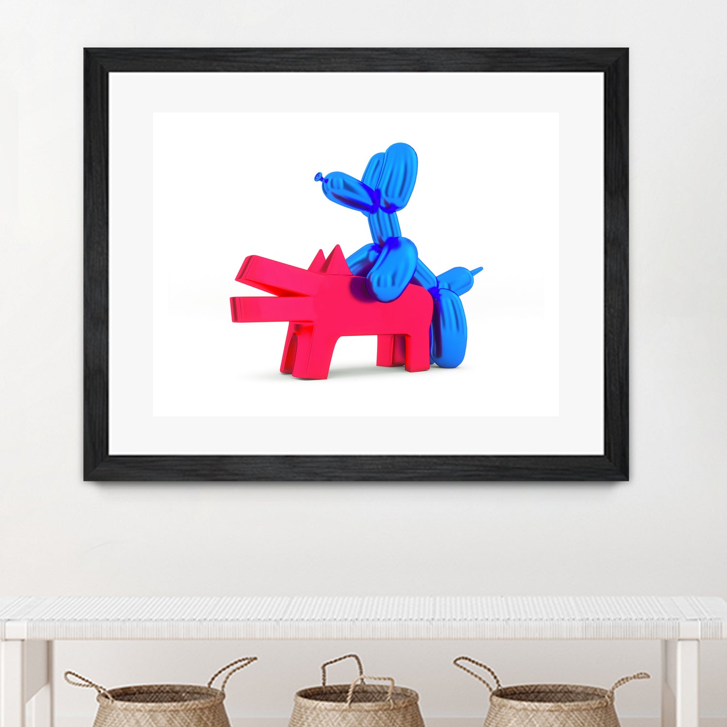 when balloon dog meets keith haring dog by Michael Benisty on GIANT ART - white digital drawing