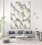 White Agate Gold Geometric Glam #1 #geo #gem #decor #art by Anita & Bella Jantz on GIANT ART - gray vector illustration