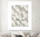 White Agate Gold Geometric Glam #1 #geo #gem #decor #art by Anita & Bella Jantz on GIANT ART - gray vector illustration