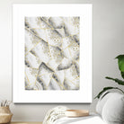 White Agate Gold Geometric Glam #1 #geo #gem #decor #art by Anita & Bella Jantz on GIANT ART - gray vector illustration