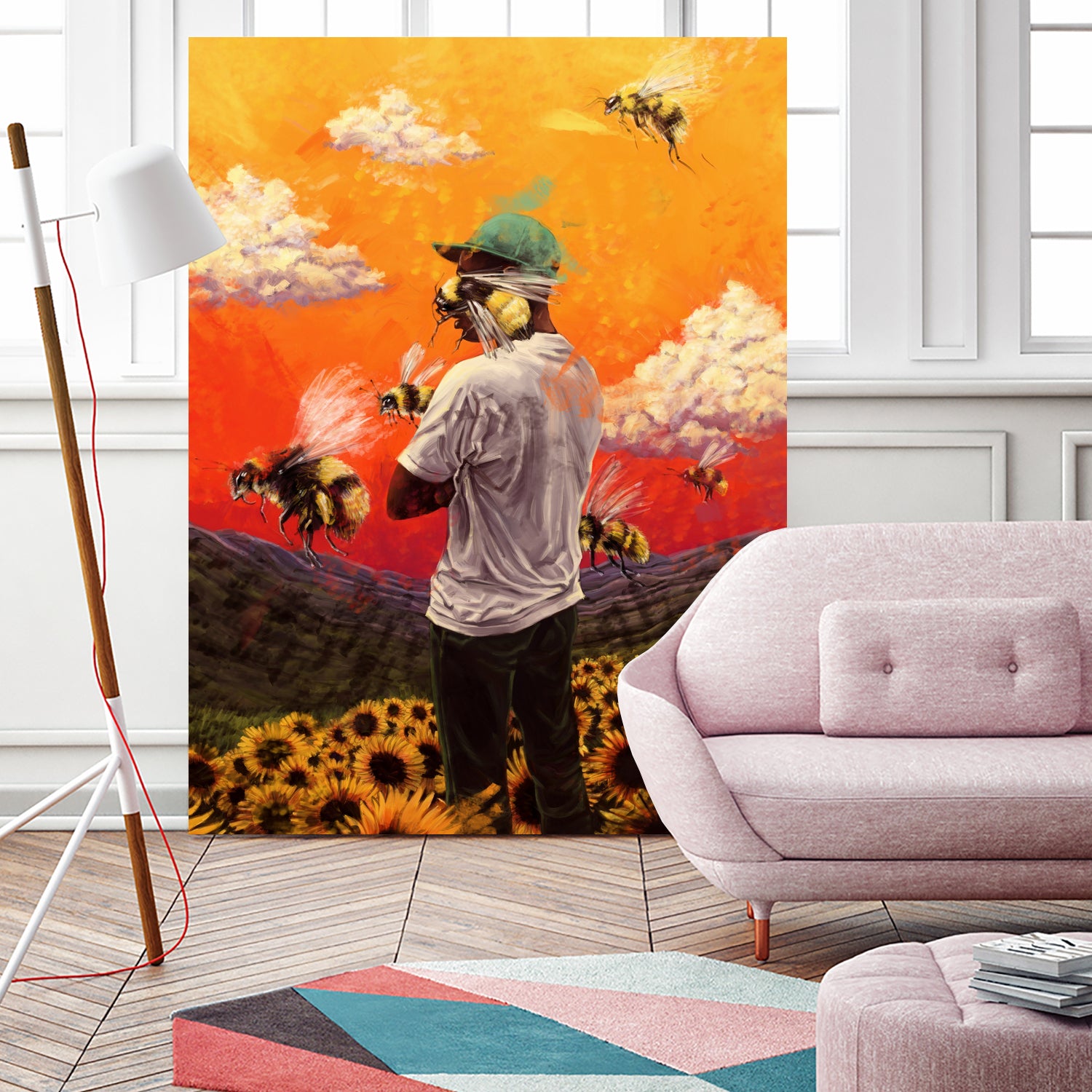 Tyler The Creator Flower Boy by Dmitry Belov on GIANT ART - orange digital painting