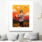 Tyler The Creator Flower Boy by Dmitry Belov on GIANT ART - orange digital painting