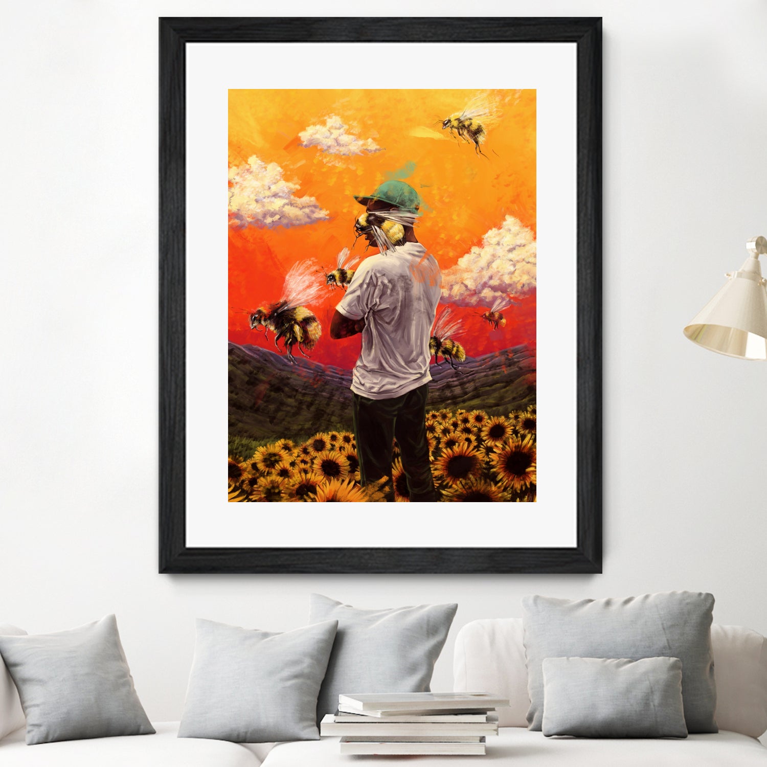 Tyler The Creator Flower Boy by Dmitry Belov on GIANT ART - orange digital painting