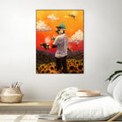 Tyler The Creator Flower Boy by Dmitry Belov on GIANT ART - orange digital painting