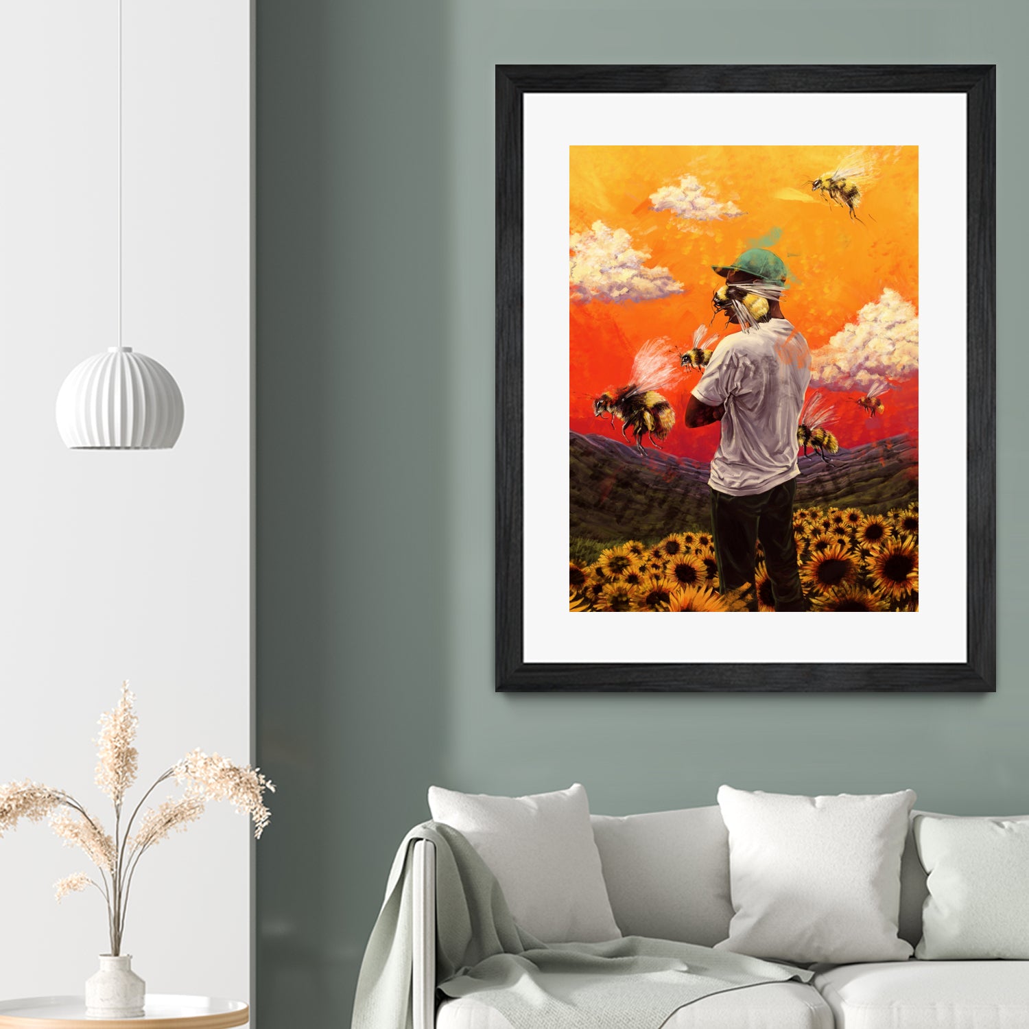 Tyler The Creator Flower Boy by Dmitry Belov on GIANT ART - orange digital painting