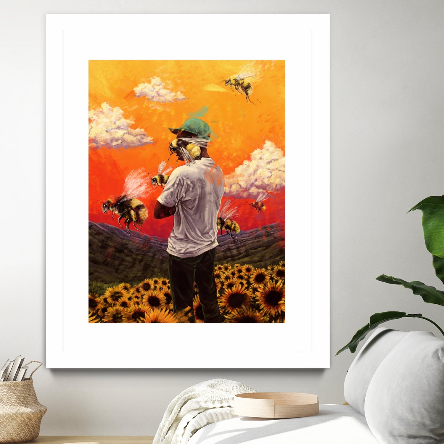 Tyler The Creator Flower Boy by Dmitry Belov on GIANT ART - orange digital painting