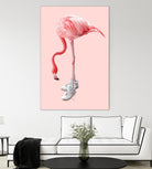 SNEAKER FLAMINGO by Jonas Loose on GIANT ART - pink photo manipulation