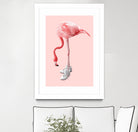 SNEAKER FLAMINGO by Jonas Loose on GIANT ART - pink photo manipulation