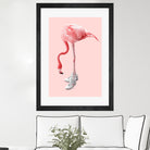 SNEAKER FLAMINGO by Jonas Loose on GIANT ART - pink photo manipulation