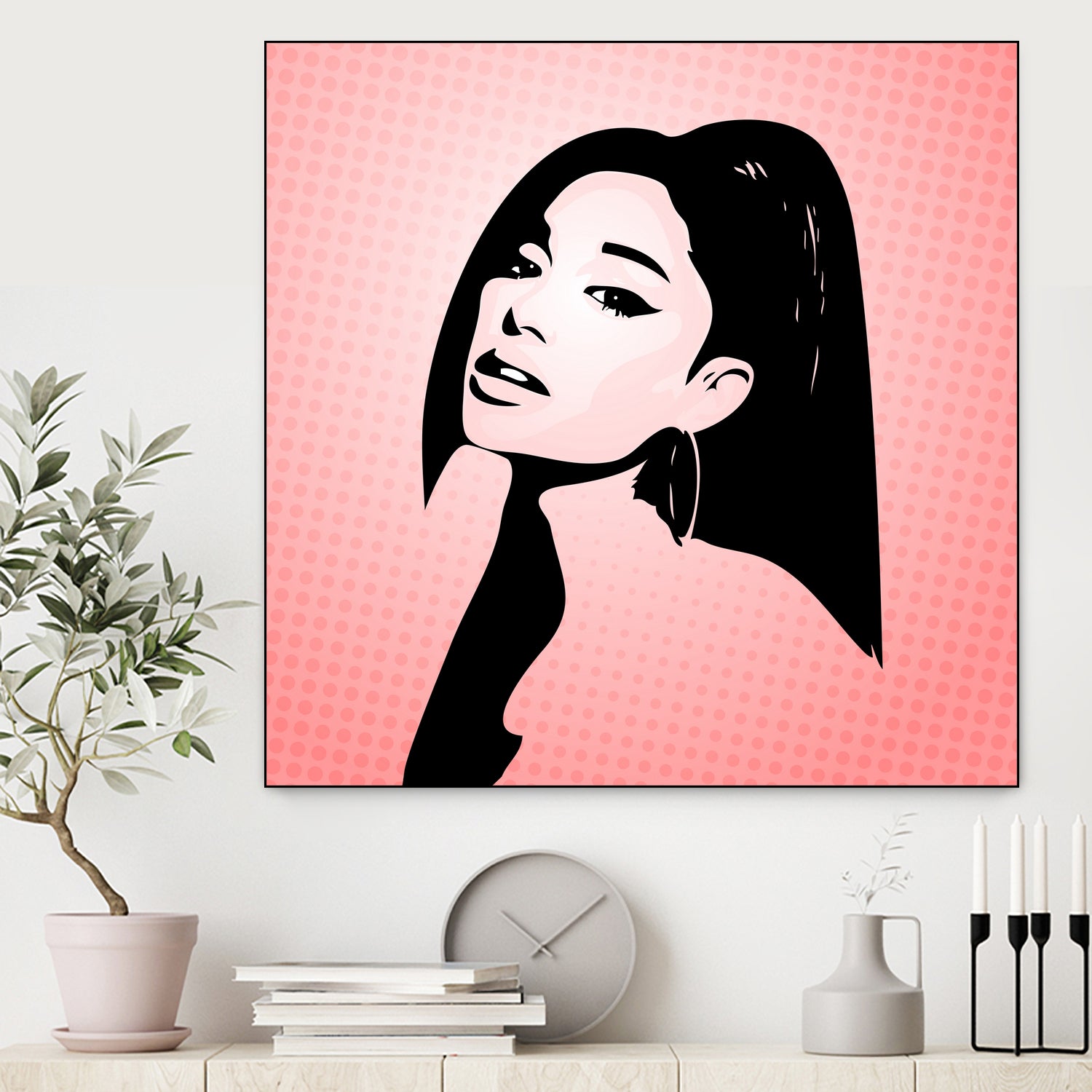 Ariana Grande | Pop Art by William Cuccio on GIANT ART - pink digital painting