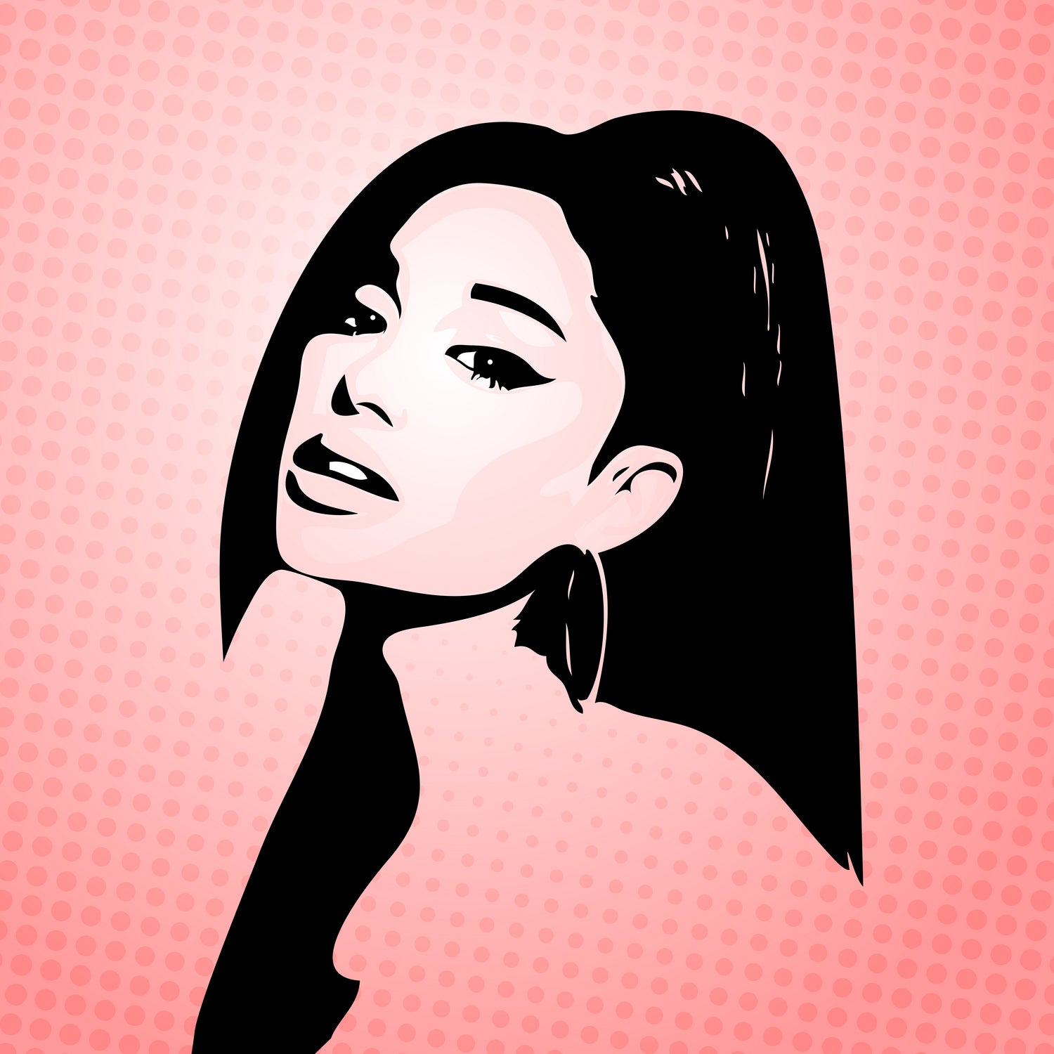 Ariana Grande | Pop Art by William Cuccio on GIANT ART - pink digital painting