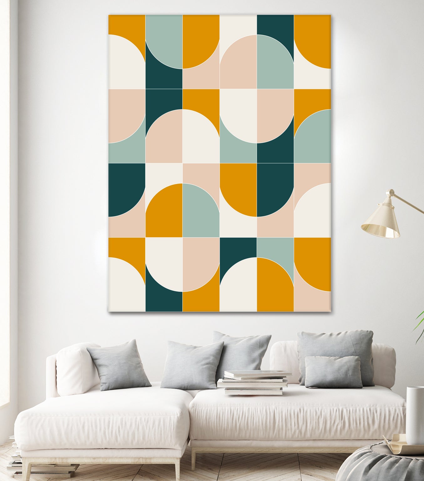 Bold Geo Tiles 01 by Daniela di Niro on GIANT ART - yellow vector illustration