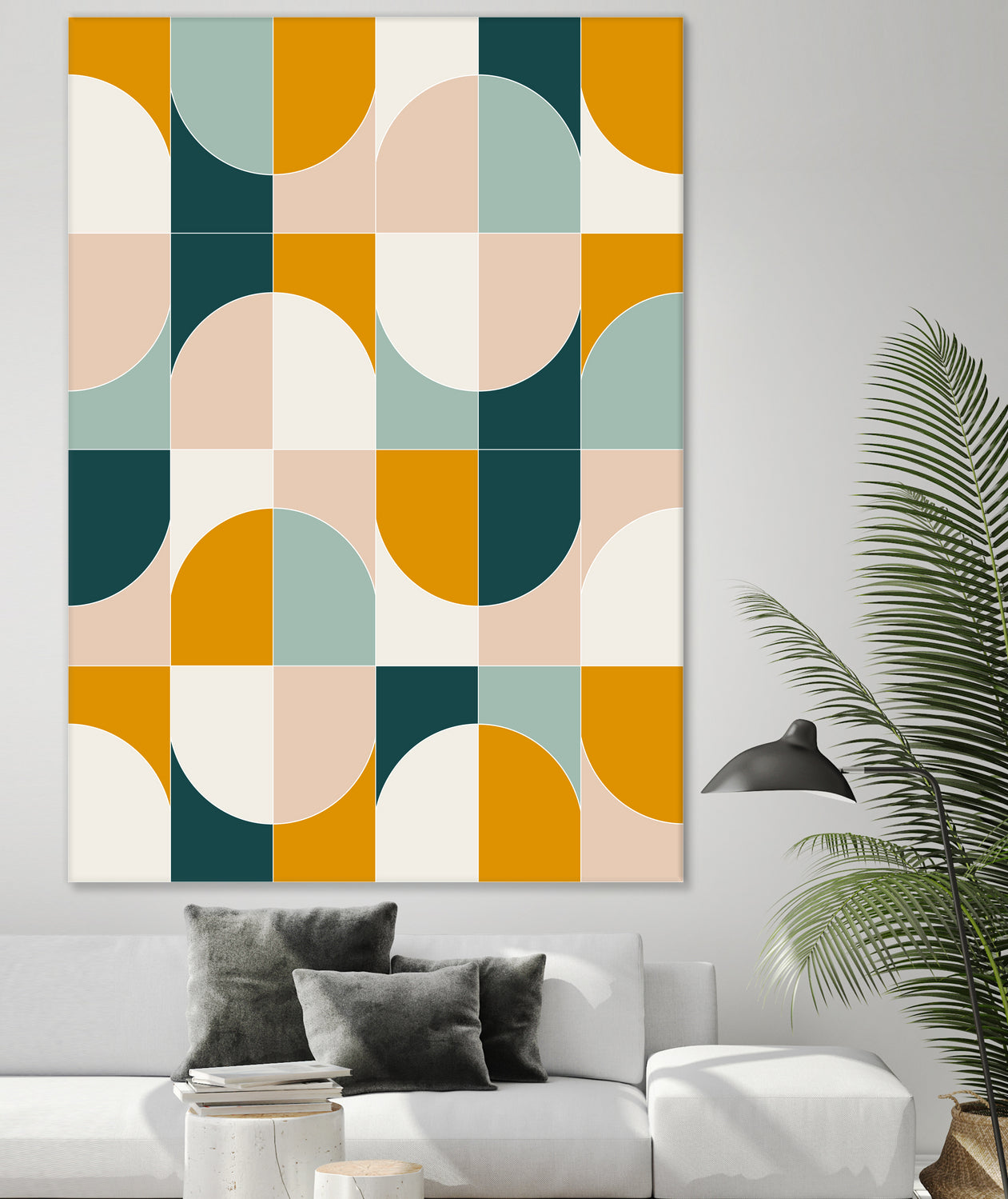 Bold Geo Tiles 01 by Daniela di Niro on GIANT ART - yellow vector illustration