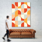 Bold Geo Tiles 02 by Daniela di Niro on GIANT ART - orange vector illustration