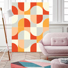 Bold Geo Tiles 02 by Daniela di Niro on GIANT ART - orange vector illustration