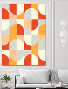 Bold Geo Tiles 02 by Daniela di Niro on GIANT ART - orange vector illustration