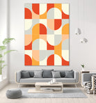 Bold Geo Tiles 02 by Daniela di Niro on GIANT ART - orange vector illustration