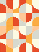 Bold Geo Tiles 02 by Daniela di Niro on GIANT ART - orange vector illustration