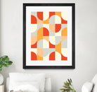 Bold Geo Tiles 02 by Daniela di Niro on GIANT ART - orange vector illustration