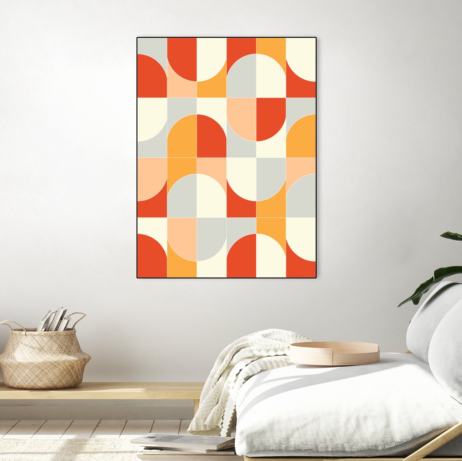 Bold Geo Tiles 02 by Daniela di Niro on GIANT ART - orange vector illustration