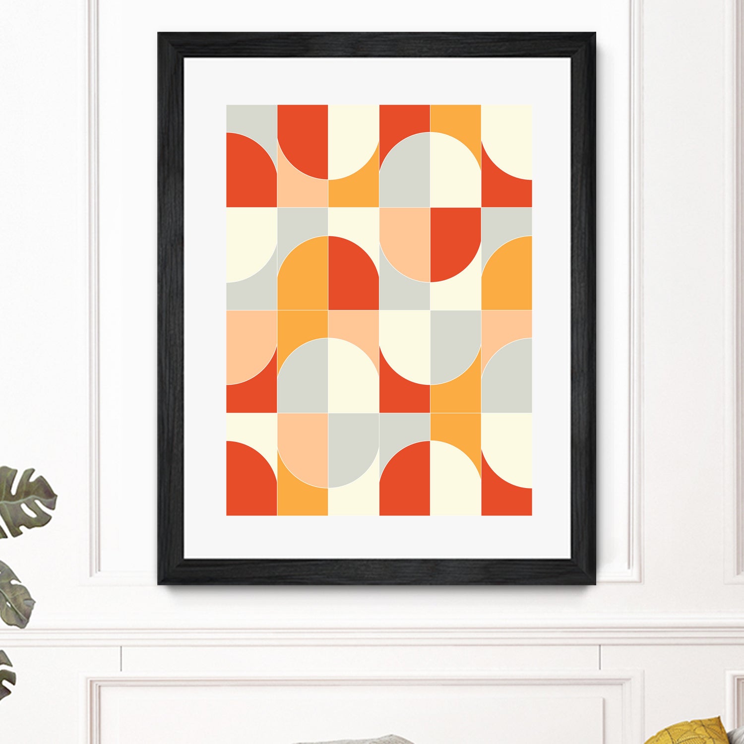 Bold Geo Tiles 02 by Daniela di Niro on GIANT ART - orange vector illustration