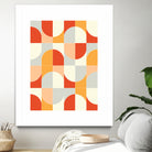 Bold Geo Tiles 02 by Daniela di Niro on GIANT ART - orange vector illustration