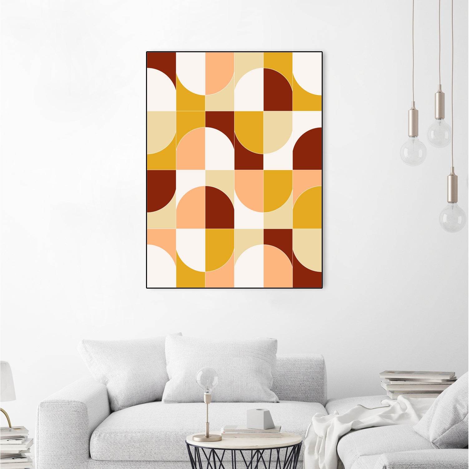 Bold Geo Tiles 03 by Daniela di Niro on GIANT ART - yellow vector illustration