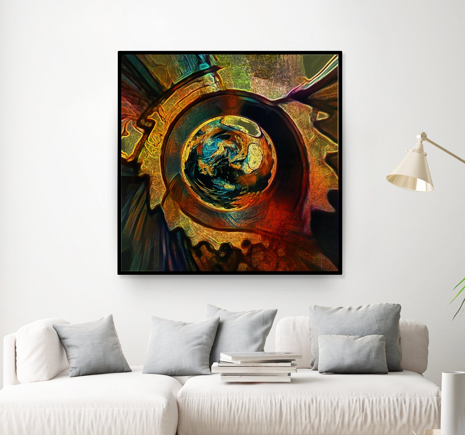 Solar Medallion by Sean Mullin on GIANT ART - yellow digital painting