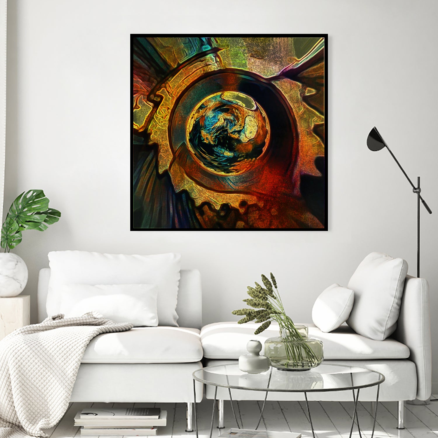 Solar Medallion by Sean Mullin on GIANT ART - yellow digital painting