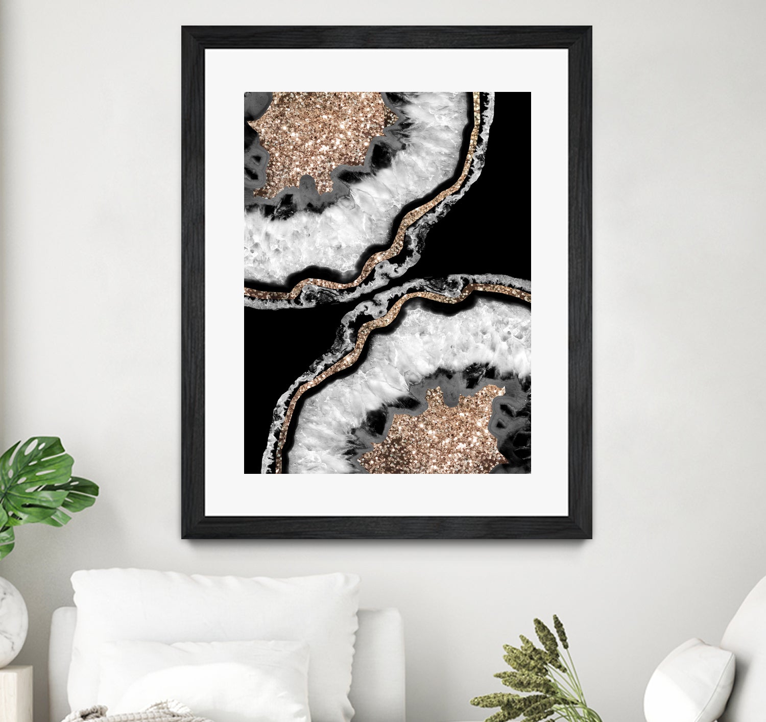 Yin Yang Agate Glitter Glam #8 #gem #decor #art by Anita & Bella Jantz on GIANT ART - black photo illustration