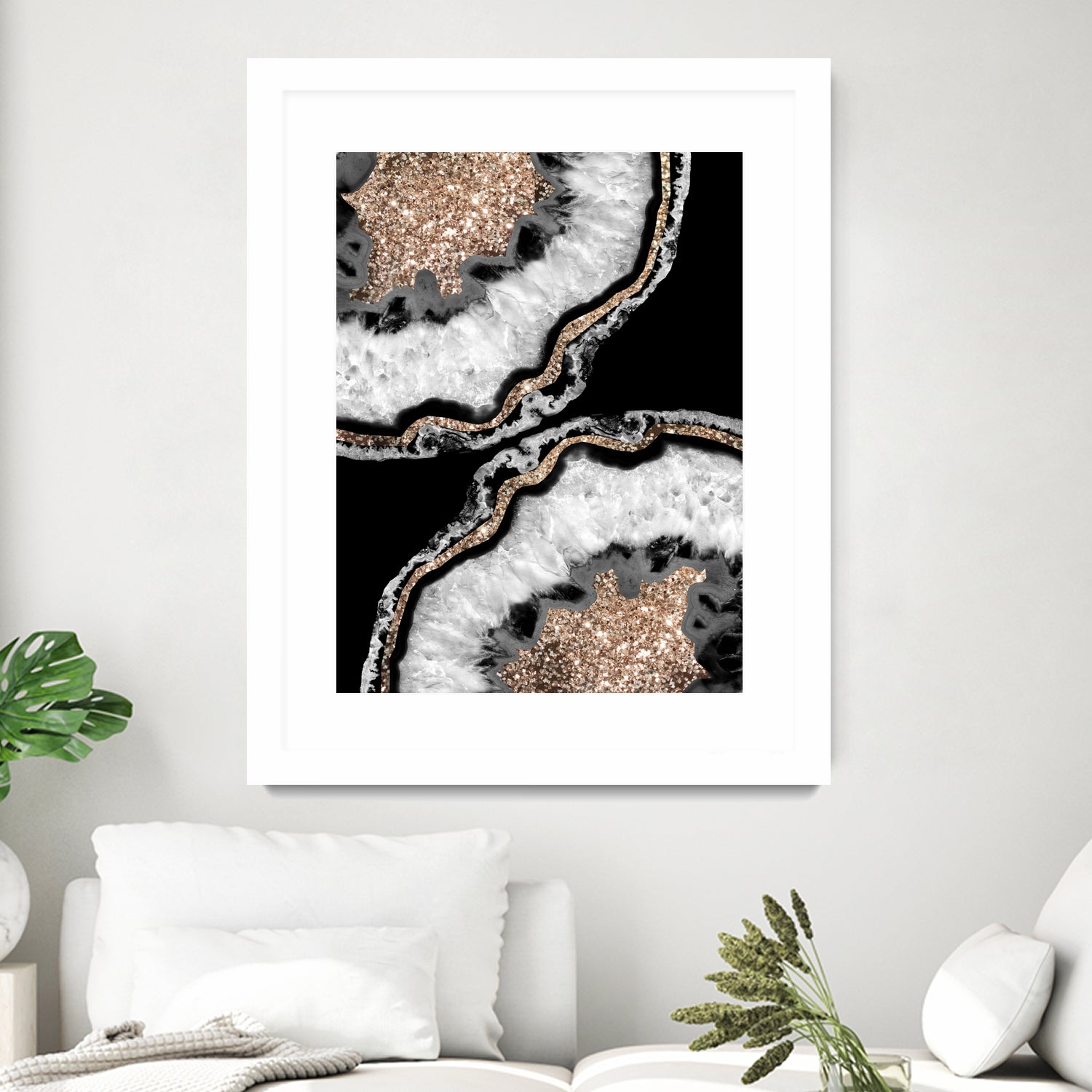 Yin Yang Agate Glitter Glam #8 #gem #decor #art by Anita & Bella Jantz on GIANT ART - black photo illustration