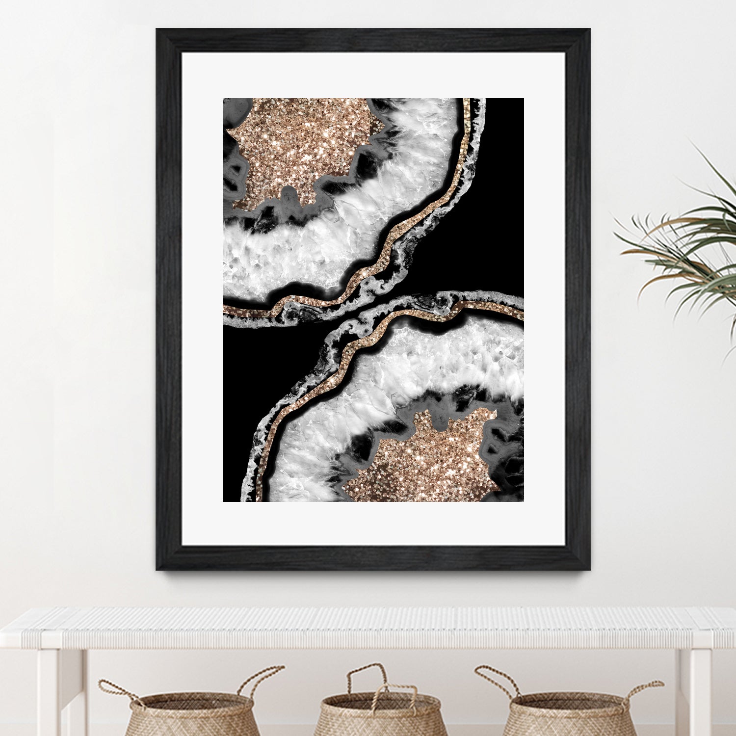 Yin Yang Agate Glitter Glam #8 #gem #decor #art by Anita & Bella Jantz on GIANT ART - black photo illustration