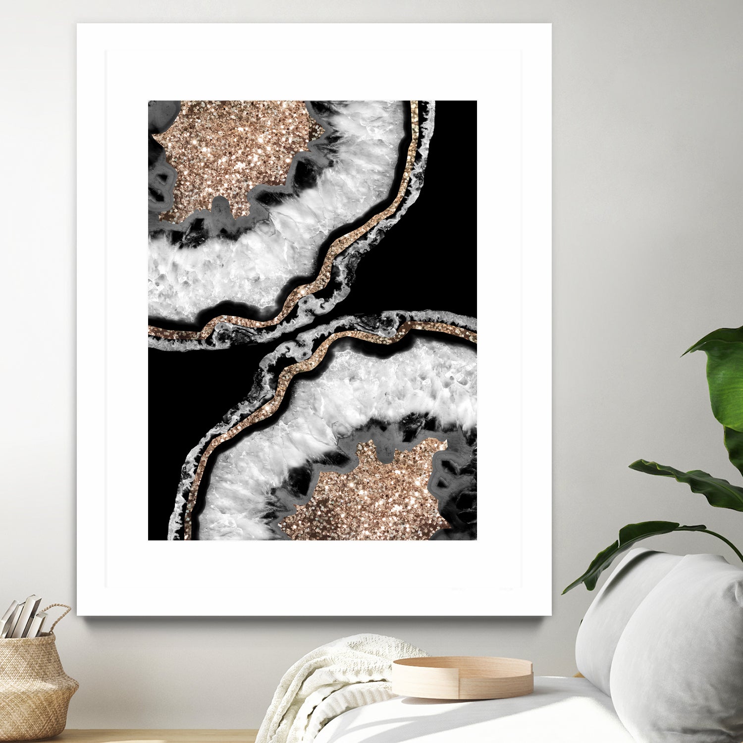 Yin Yang Agate Glitter Glam #8 #gem #decor #art by Anita & Bella Jantz on GIANT ART - black photo illustration