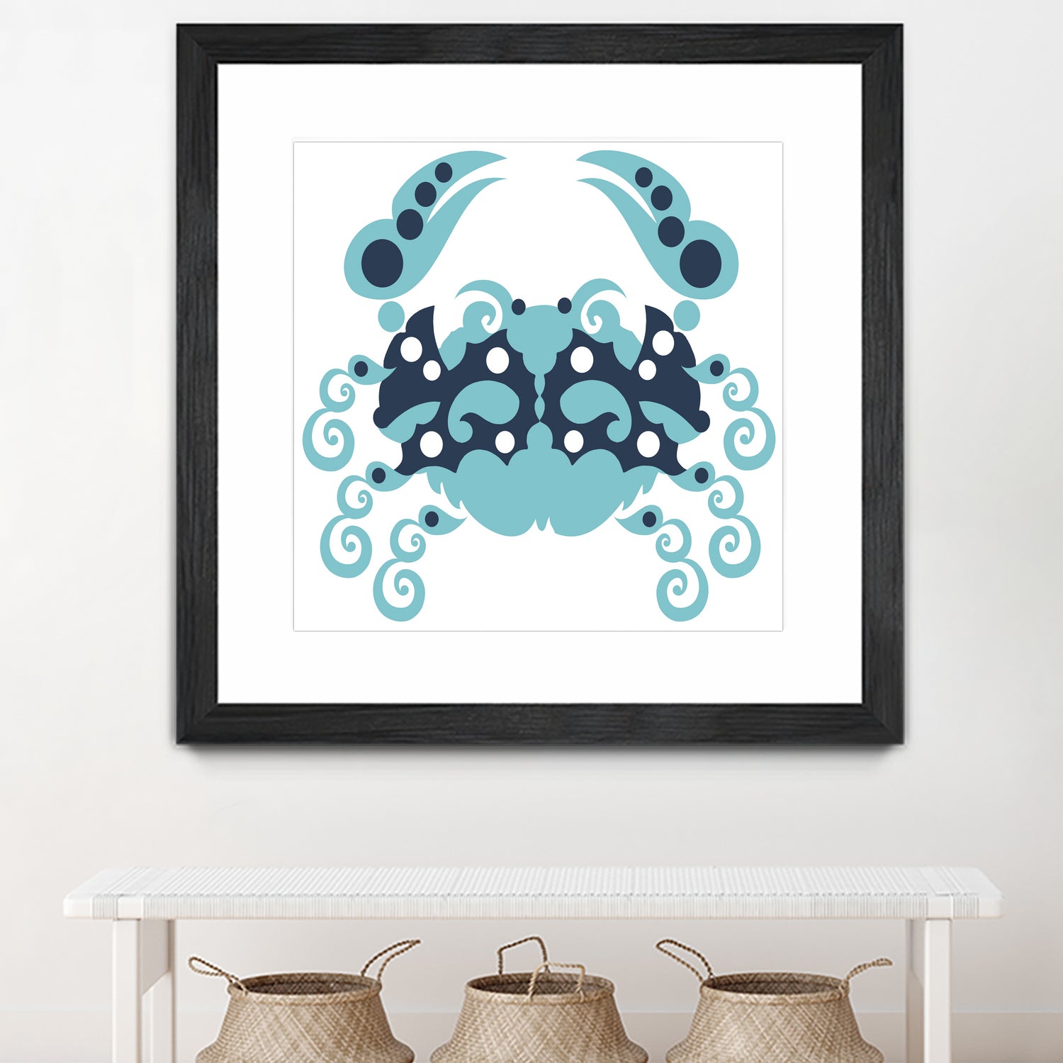 AMALFI CRAB WHITE by Thomas Fernez on GIANT ART - blue character design