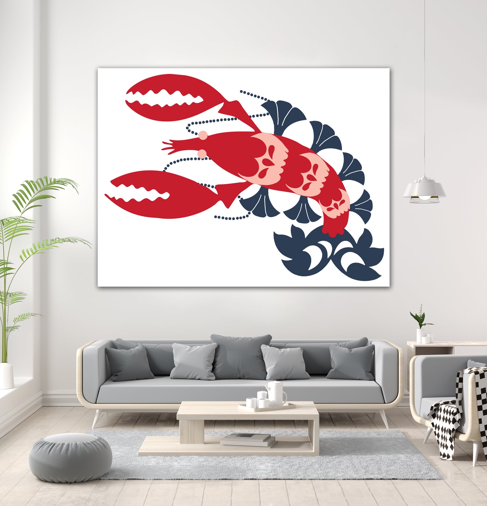 AMALFI LOBSTER CREAM by Thomas Fernez on GIANT ART - red digital drawing