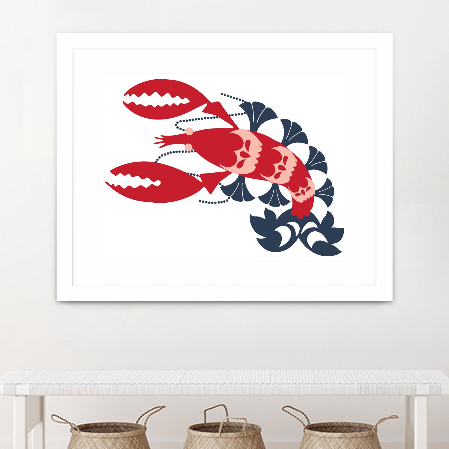 AMALFI LOBSTER CREAM by Thomas Fernez on GIANT ART - red digital drawing