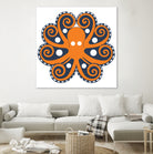 AMALFI OCTOPUS by Thomas Fernez on GIANT ART - orange digital drawing