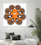 AMALFI OCTOPUS by Thomas Fernez on GIANT ART - orange digital drawing