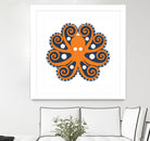 AMALFI OCTOPUS by Thomas Fernez on GIANT ART - orange digital drawing